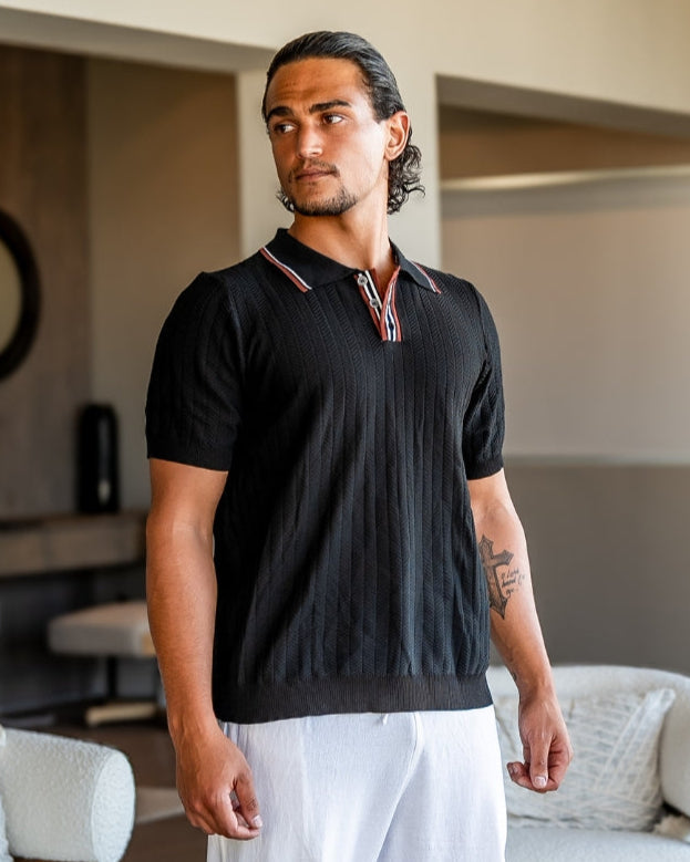 Aston Men's Polo Shirt | Viscose-Polyester Blend, Tailored Fit 4