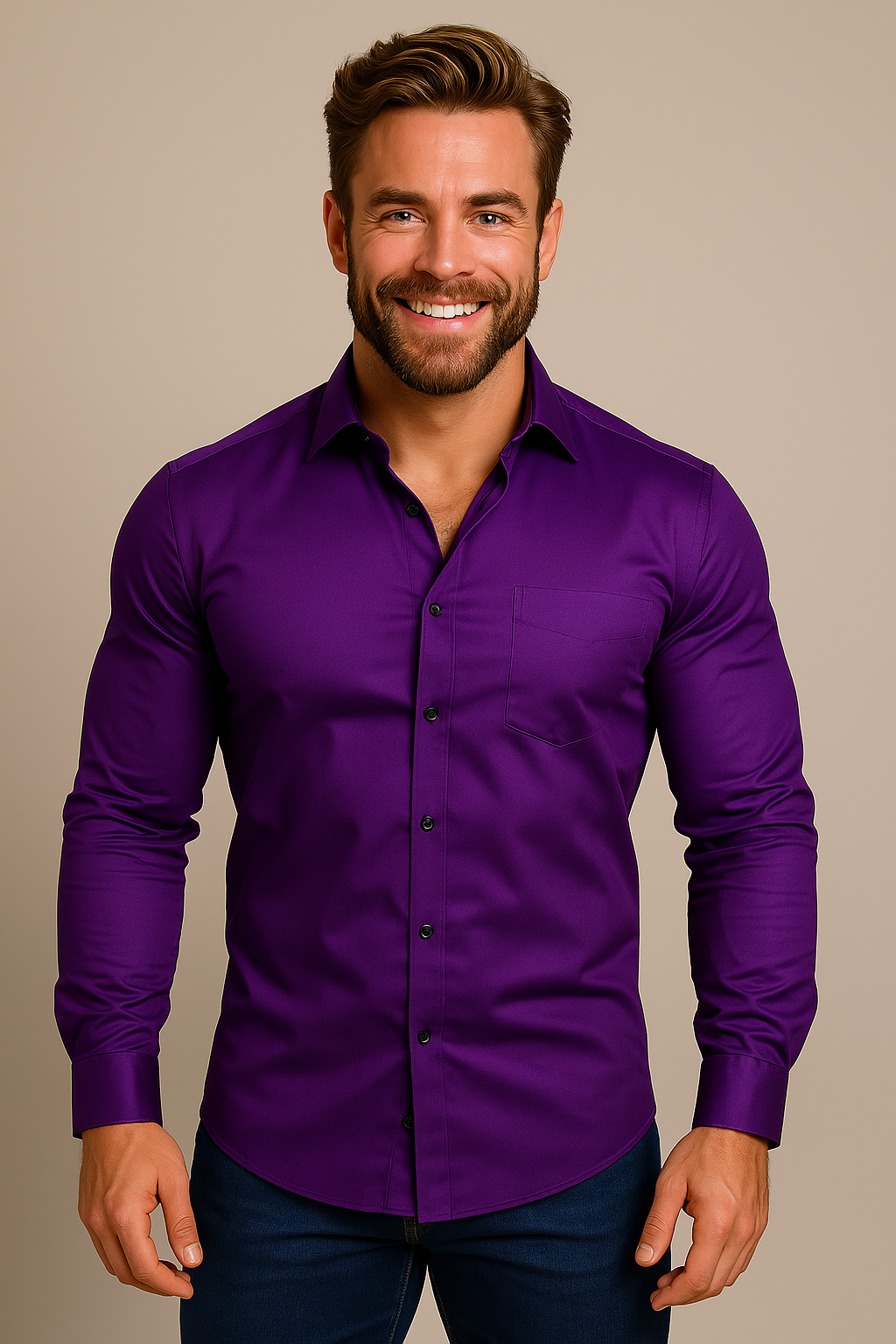 Classic Wrinkle-Free Men's Shirt – Effortless Elegance with Lasting Comfort 14