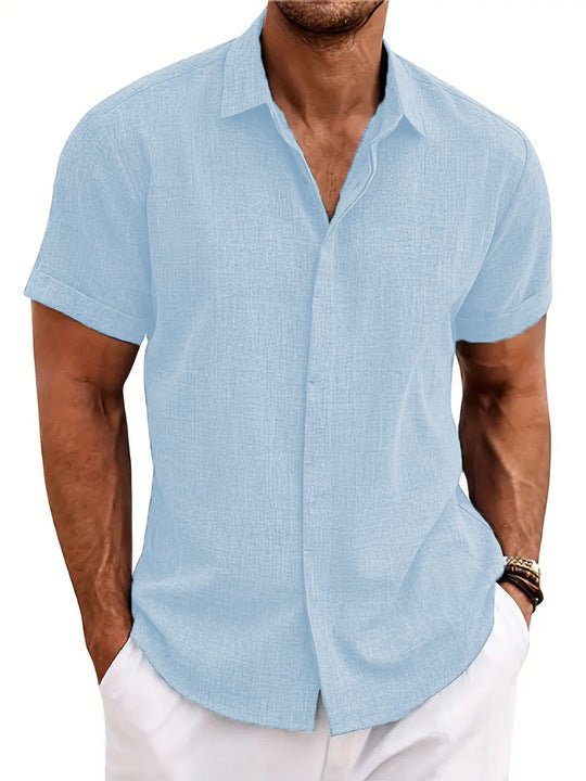 Men's Short-Sleeved Casual Blouse – Effortless Style for Warm Days 0