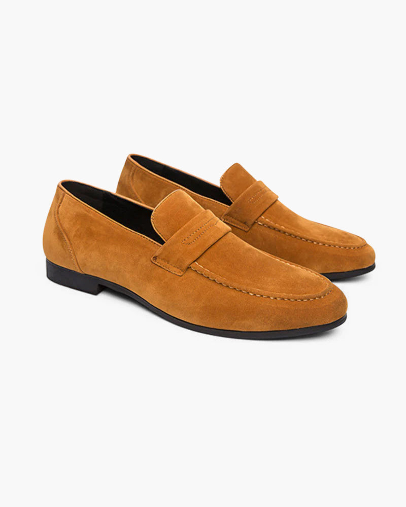 Oasis Men's Penny Loafers | Soft Calf Suede, Elegant Slip-On Shoes 5