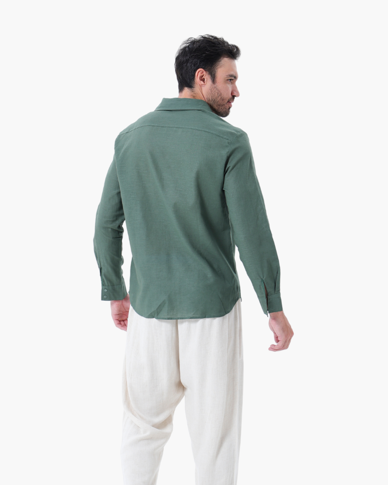 Olin Men's Long Sleeve T-Shirt | Lightweight Linen, Casual 4