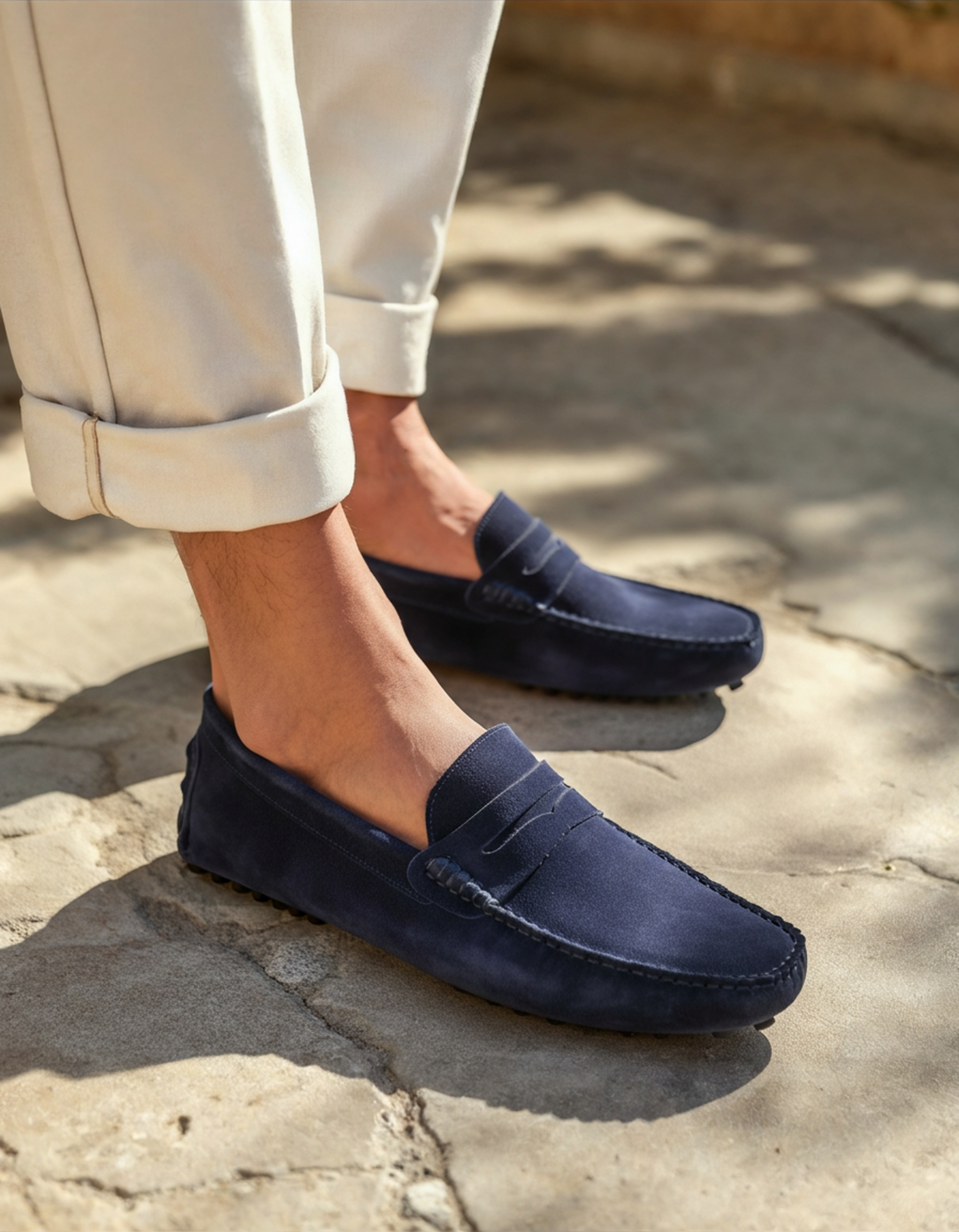 Premium Suede Mens Loafers for Comfort and Style – Soft Calf Leather Slip-On Drivers 1