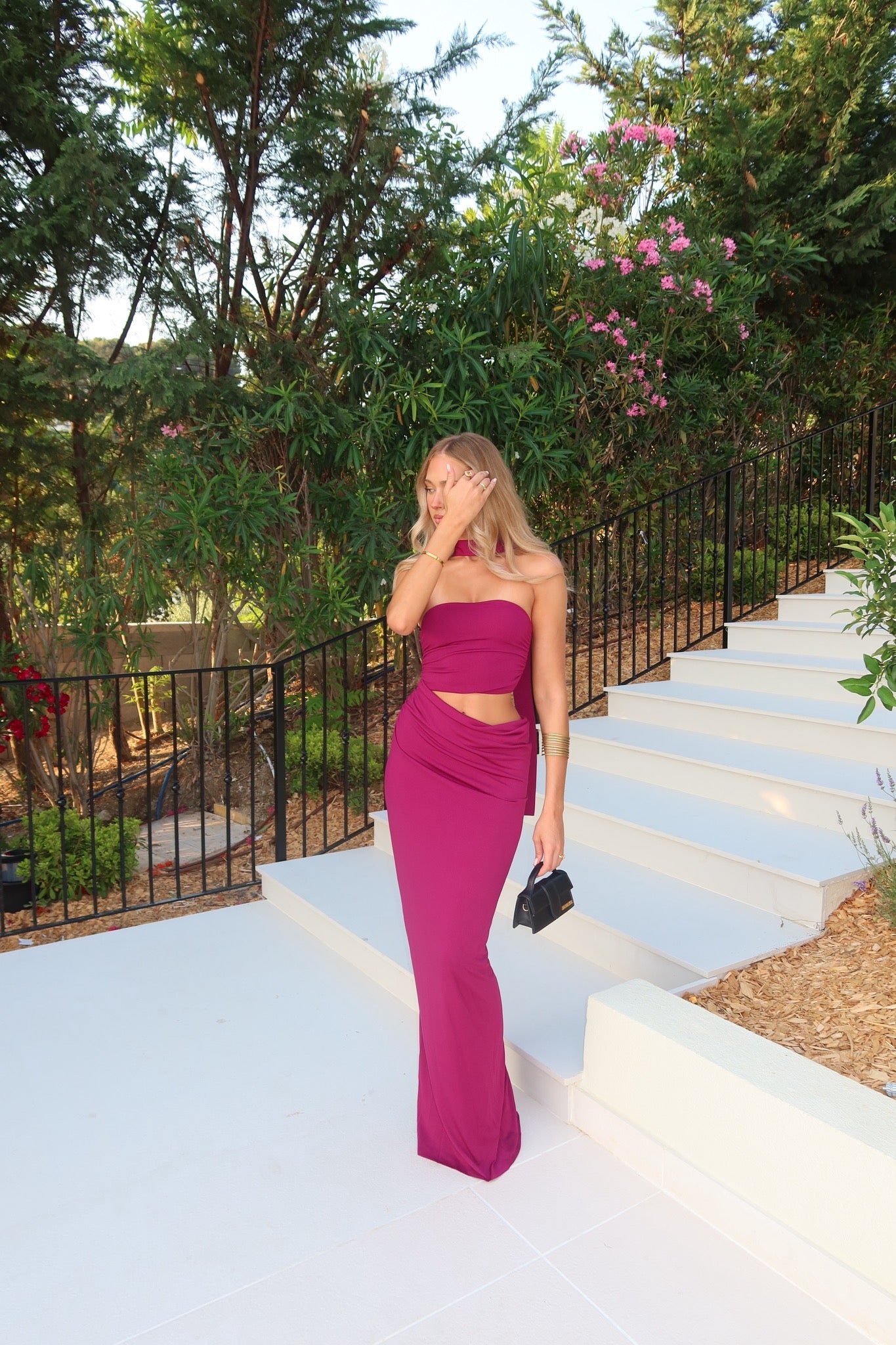 Vera Women's Maxi Dress | Elegant Draping, Cut-Out Design 4