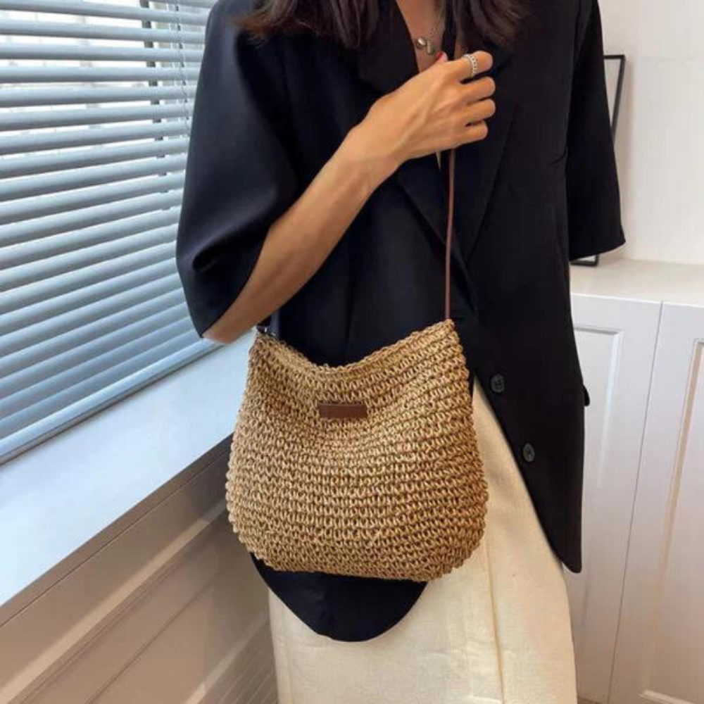 Yvette Women's Crossbody Bag | Woven Texture, Adjustable Strap 5