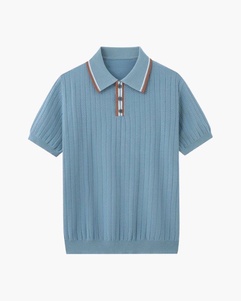Aston Men's Polo Shirt | Viscose-Polyester Blend, Tailored Fit 0