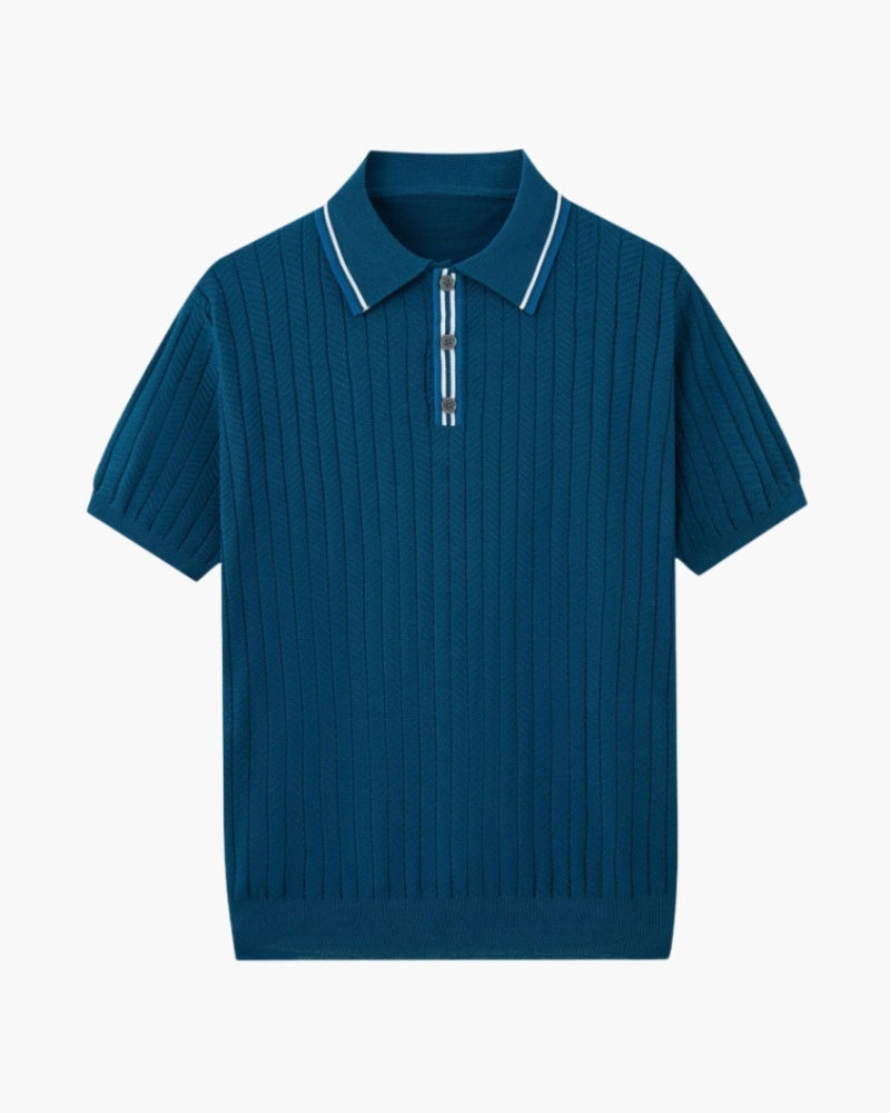 Aston Men's Polo Shirt | Viscose-Polyester Blend, Tailored Fit 3