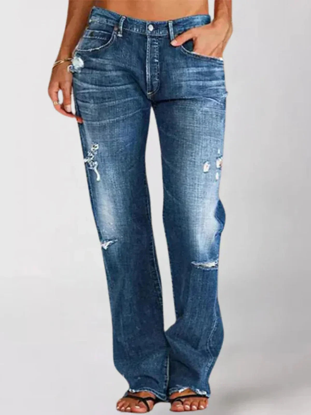 Ava Women's Wide-Leg Jeans | Comfortable Low-Rise Stretch Denim 0