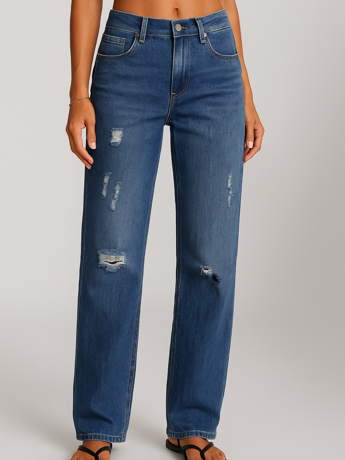 Ava Women's Wide-Leg Jeans | Comfortable Low-Rise Stretch Denim 1