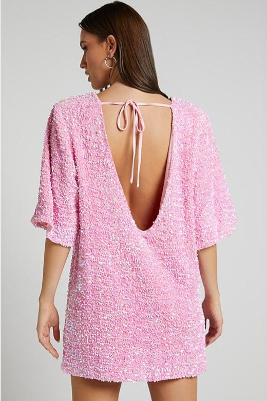 Cleo Women's Mini Dress | Dazzling Sequin, Backless Cocktail Dress 4
