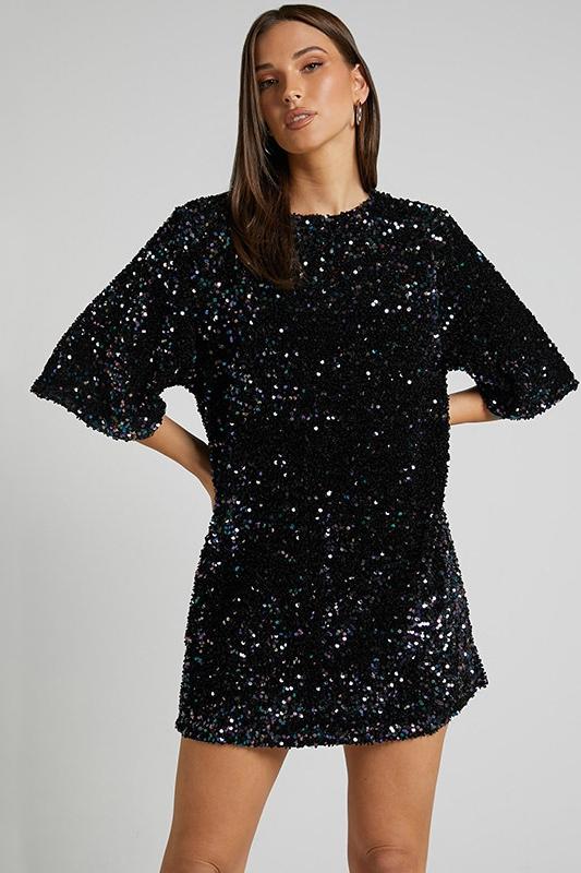 Cleo Women's Mini Dress | Dazzling Sequin, Backless Cocktail Dress 7