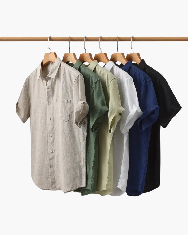 Clever Men's Linen Shirt | Short Sleeve, Breathable Summer Style 2