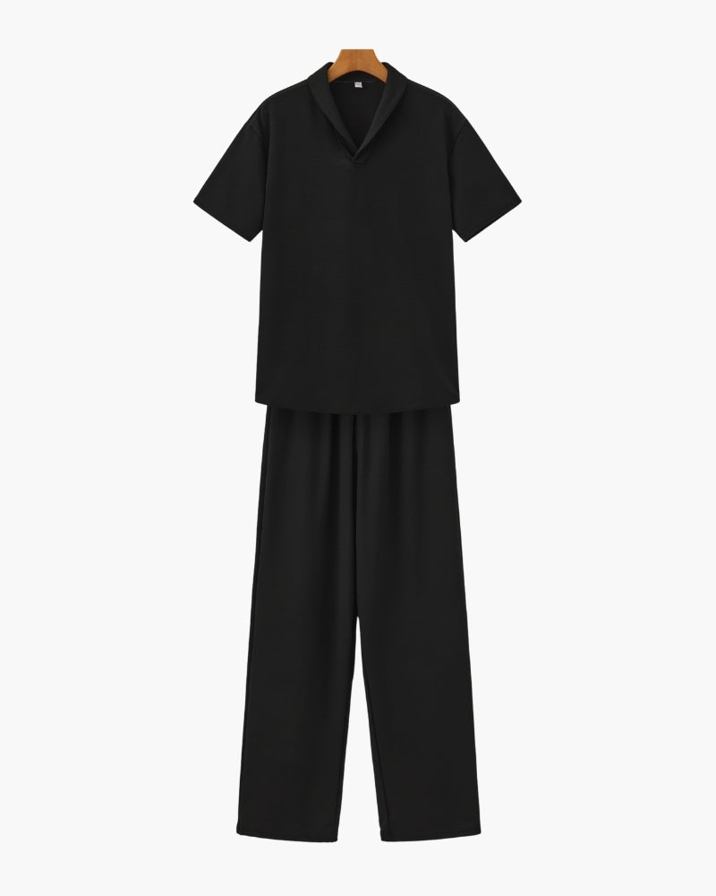 Cotton Polo & Pantalon Set – Chic Comfort for Relaxed Days 0