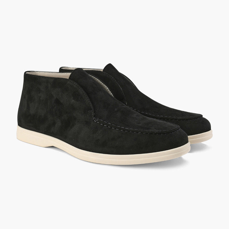 Elegant Black Suede Loafers for Women – Comfortable Slip-On Shoes with Quality Craftsmanship 0