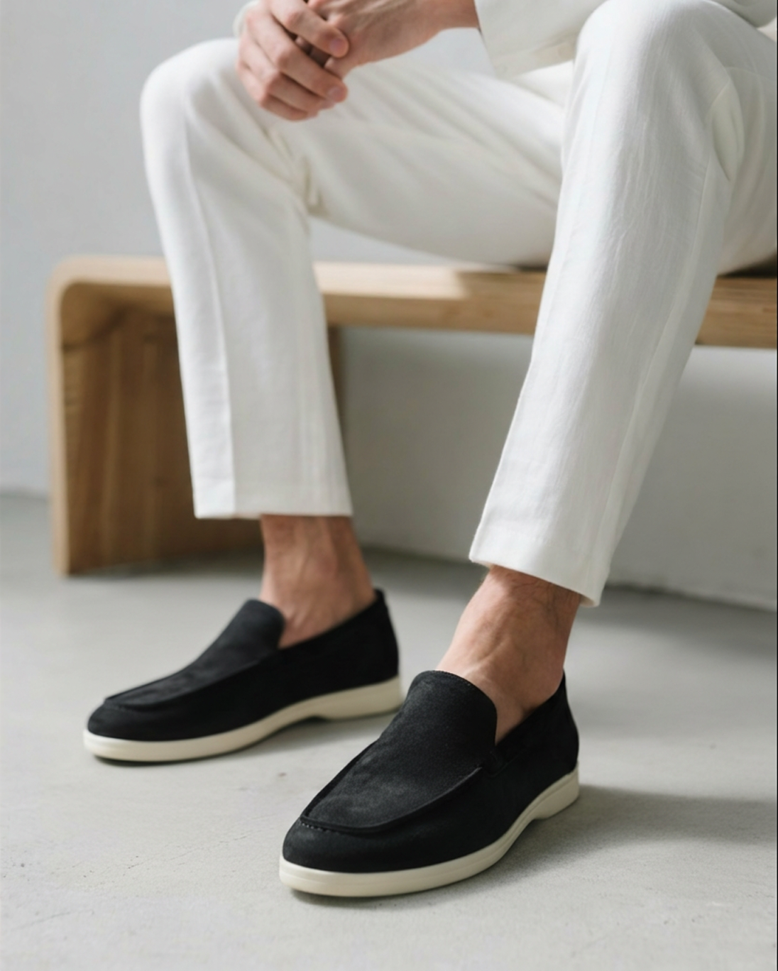 Elegant Suede Slip-On Loafers for Women – Comfortable Black Loafers with Quality Craftsmanship 7