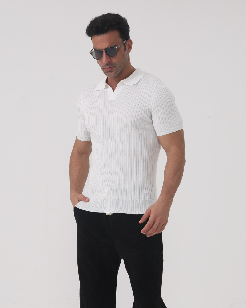 Florence Ribbed Cotton Polo Shirt – Effortless Style for Active Days 3