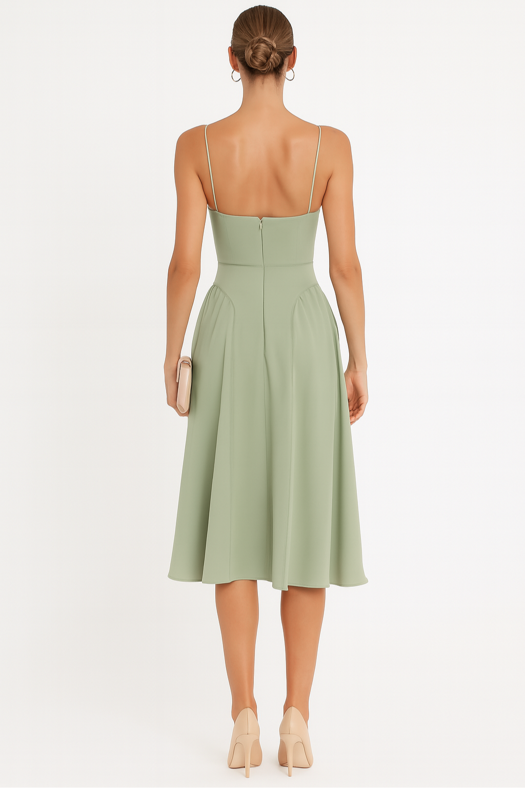 Ivy Women's Cocktail Dress | Structured Corset Design, Midi Length 1