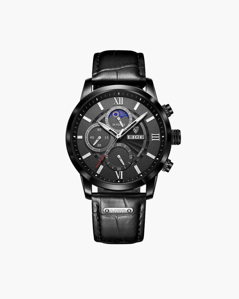 Lugano Men's Watch | Waterproof, Adjustable Leather Strap 2