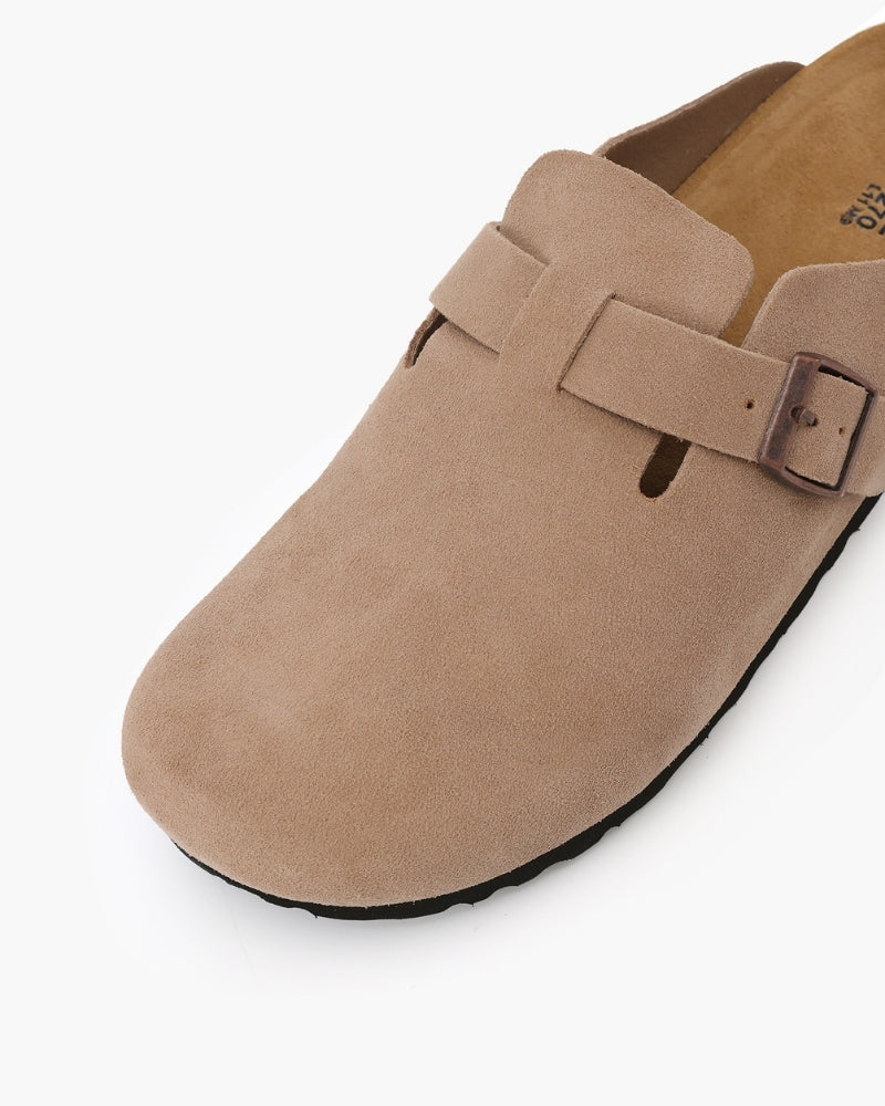 Luxury Suede Clogs for Refined Style and Comfort – Soft Leather Upper with All-Leather Insole 5