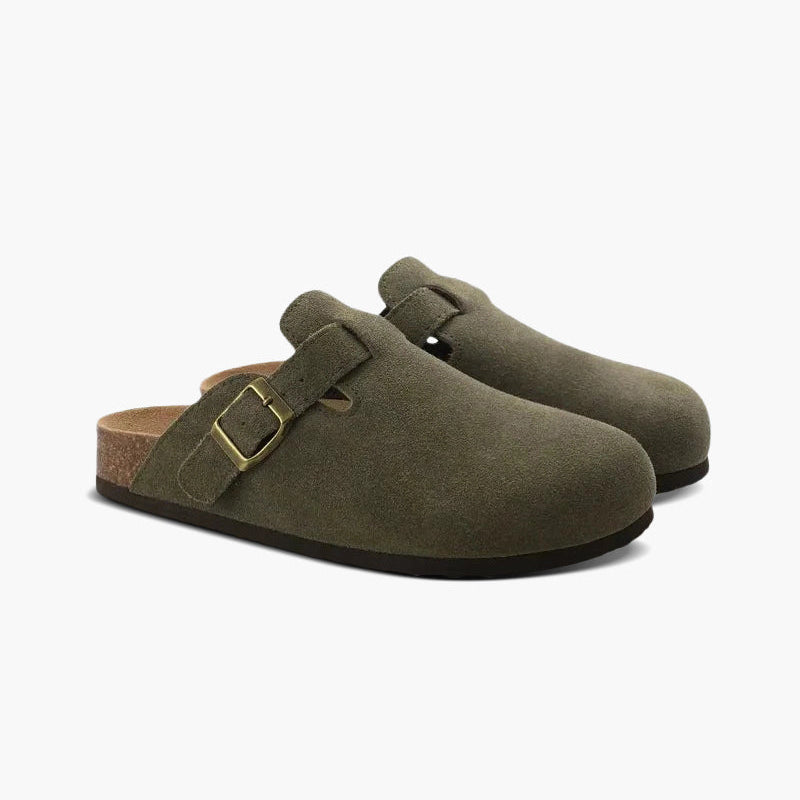 Luxury Suede Clogs for Refined Style and Comfort – Soft Leather Upper with All-Leather Insole 9