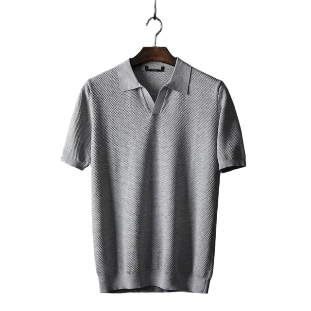 Men's Knitted Polo Shirt – Effortless Style with Contemporary Fit 1