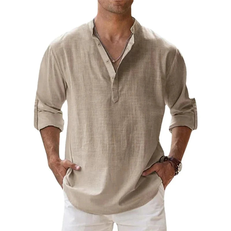 Men’s Long Sleeve Polo Shirt – Elevate Your Look with Effortless Style 0