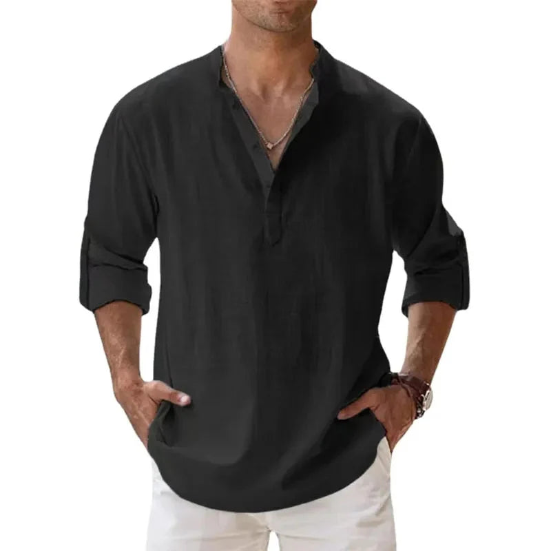 Men’s Long Sleeve Polo Shirt – Elevate Your Look with Effortless Style 5