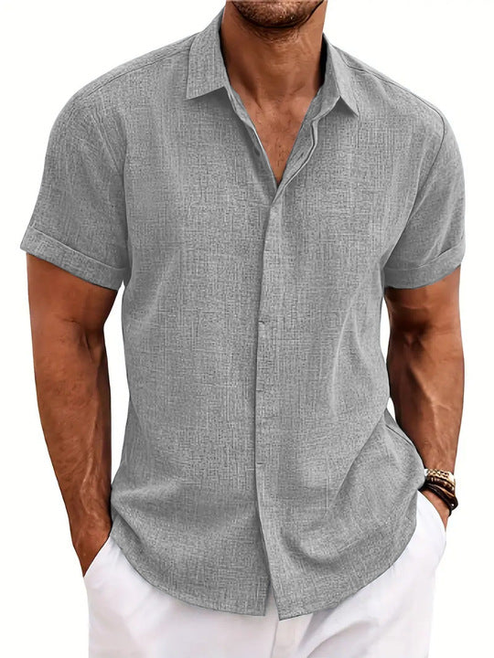 Men's Short-Sleeved Casual Blouse – Effortless Style for Warm Days 1