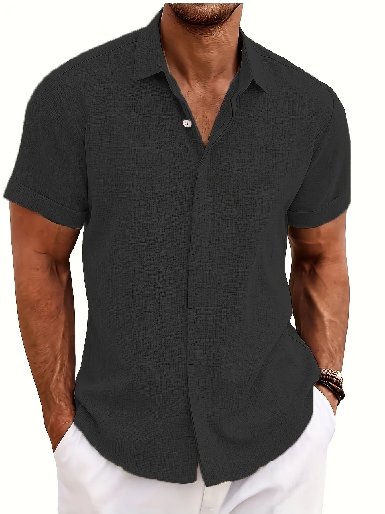 Men's Short-Sleeved Casual Blouse – Effortless Style for Warm Days 3