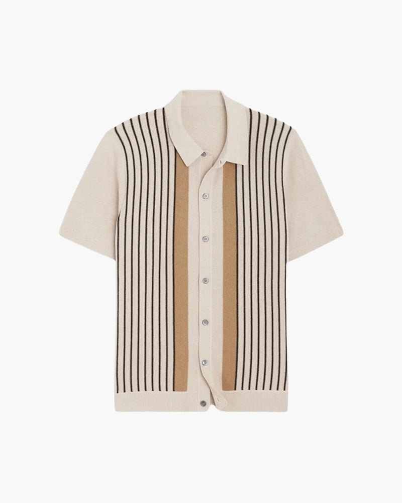 Monte Carlo Knit Polo – Stylish Vertical Stripes for Effortless Comfort 0