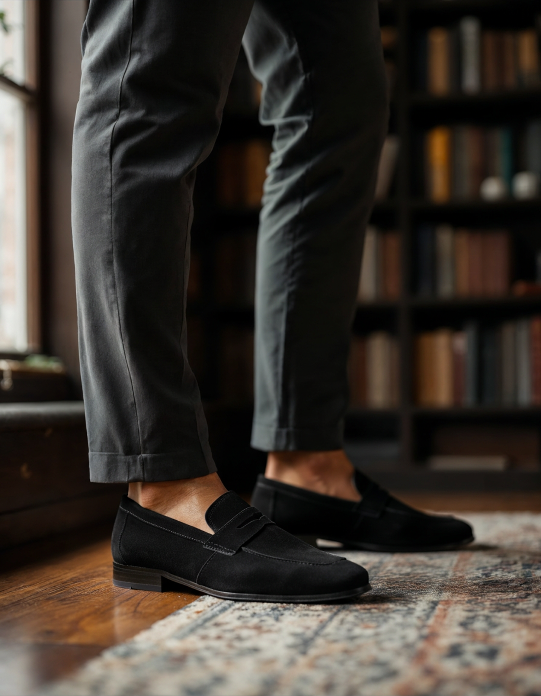 Oasis Men's Penny Loafers | Soft Calf Suede, Elegant Slip-On Shoes 2