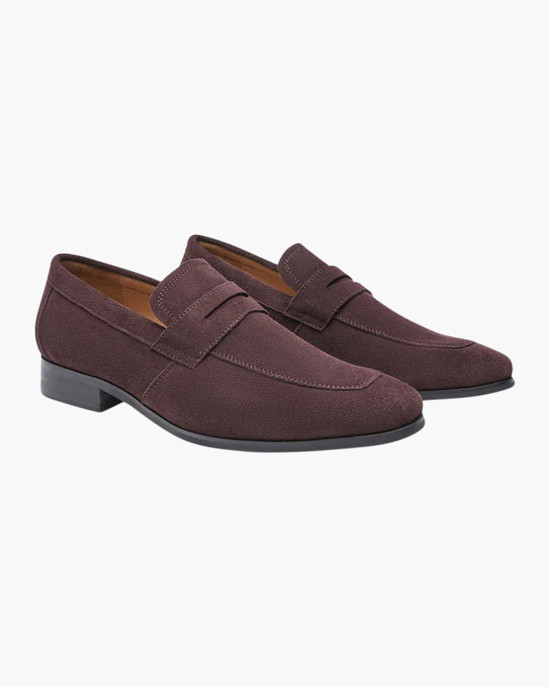 Oasis Men's Penny Loafers | Soft Calf Suede, Elegant Slip-On Shoes 3