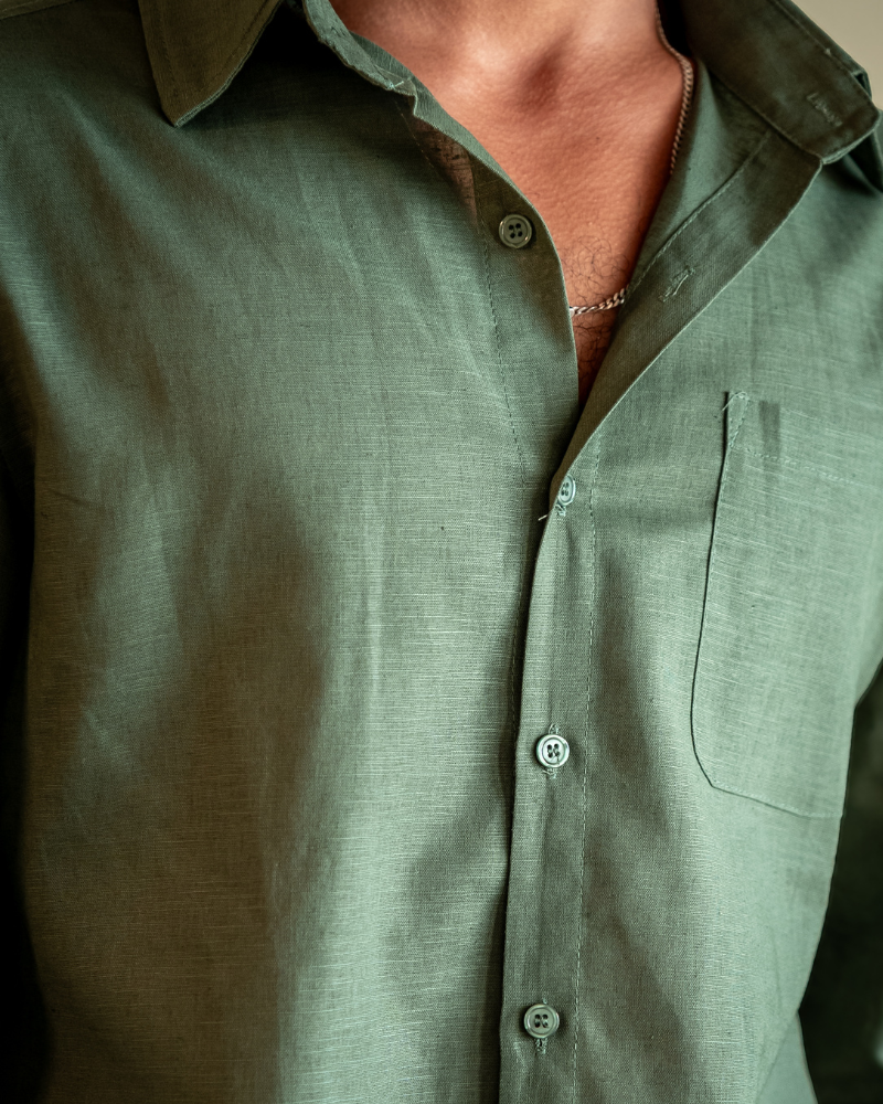 Olin Men's Long Sleeve T-Shirt | Lightweight Linen, Casual 2