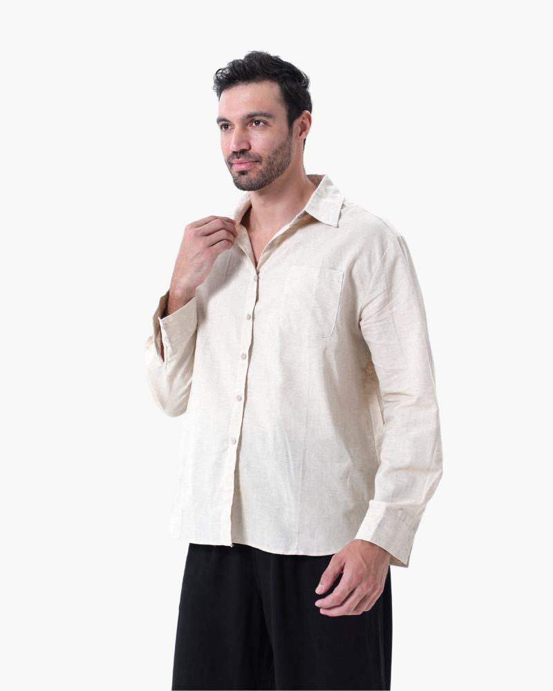 Olin Men's Long Sleeve T-Shirt | Lightweight Linen, Casual 8