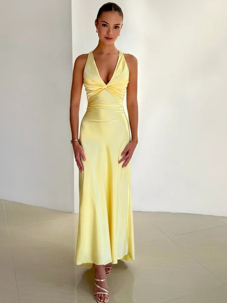 Oriana Women's Maxi Dress | Lightweight Fabric, Elegant Sleeveless Design 1