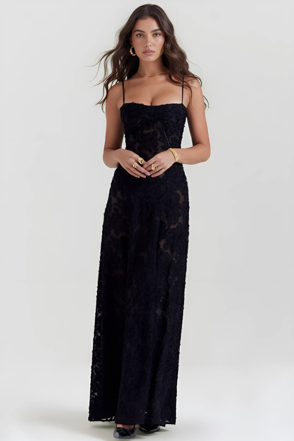 Sapphire Women's Maxi Dress | Elegant A-Line Silhouette, Formal 5