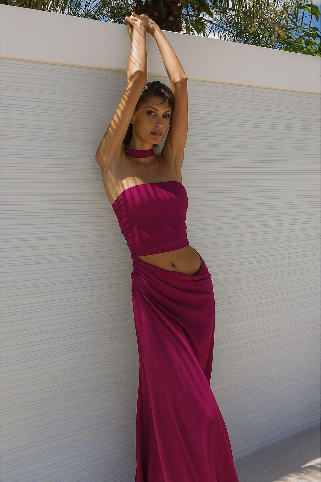 Vera Women's Maxi Dress | Elegant Draping, Cut-Out Design 0