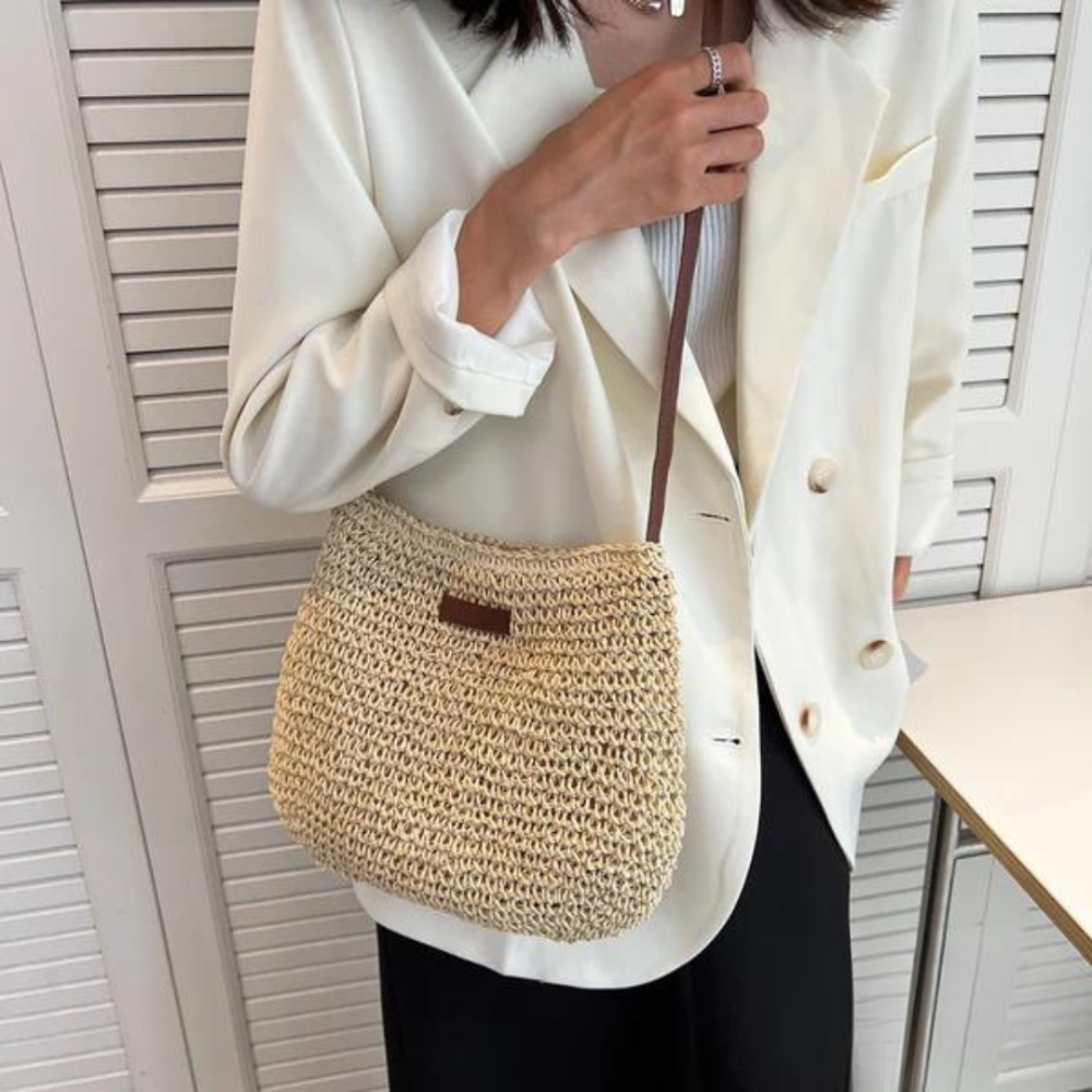 Yvette Women's Crossbody Bag | Woven Texture, Adjustable Strap 1