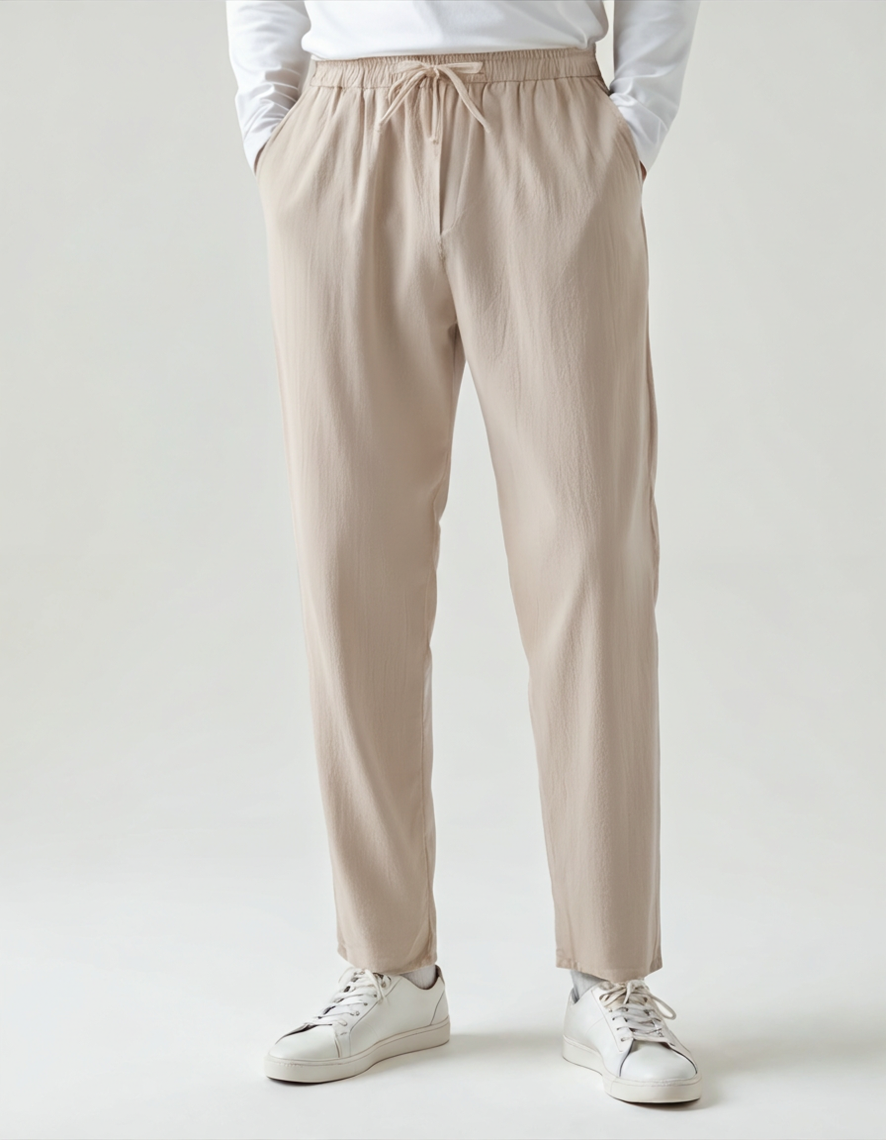 Zanzi Women's Wide Leg Pants | 100% Linen, Lightweight White 1