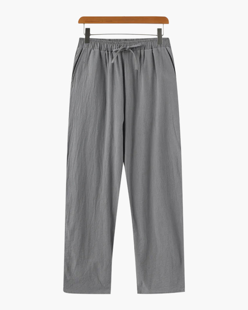 Zanzi Women's Wide Leg Pants | 100% Linen, Lightweight White 10