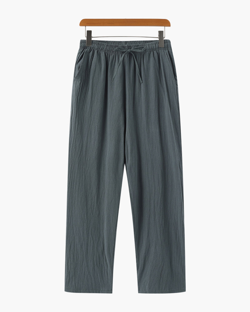 Zanzi Women's Wide Leg Pants | 100% Linen, Lightweight White 9